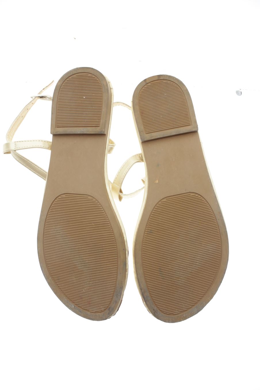 Sandalias planas de PERCENTIL de la talla 37, de color dorado de