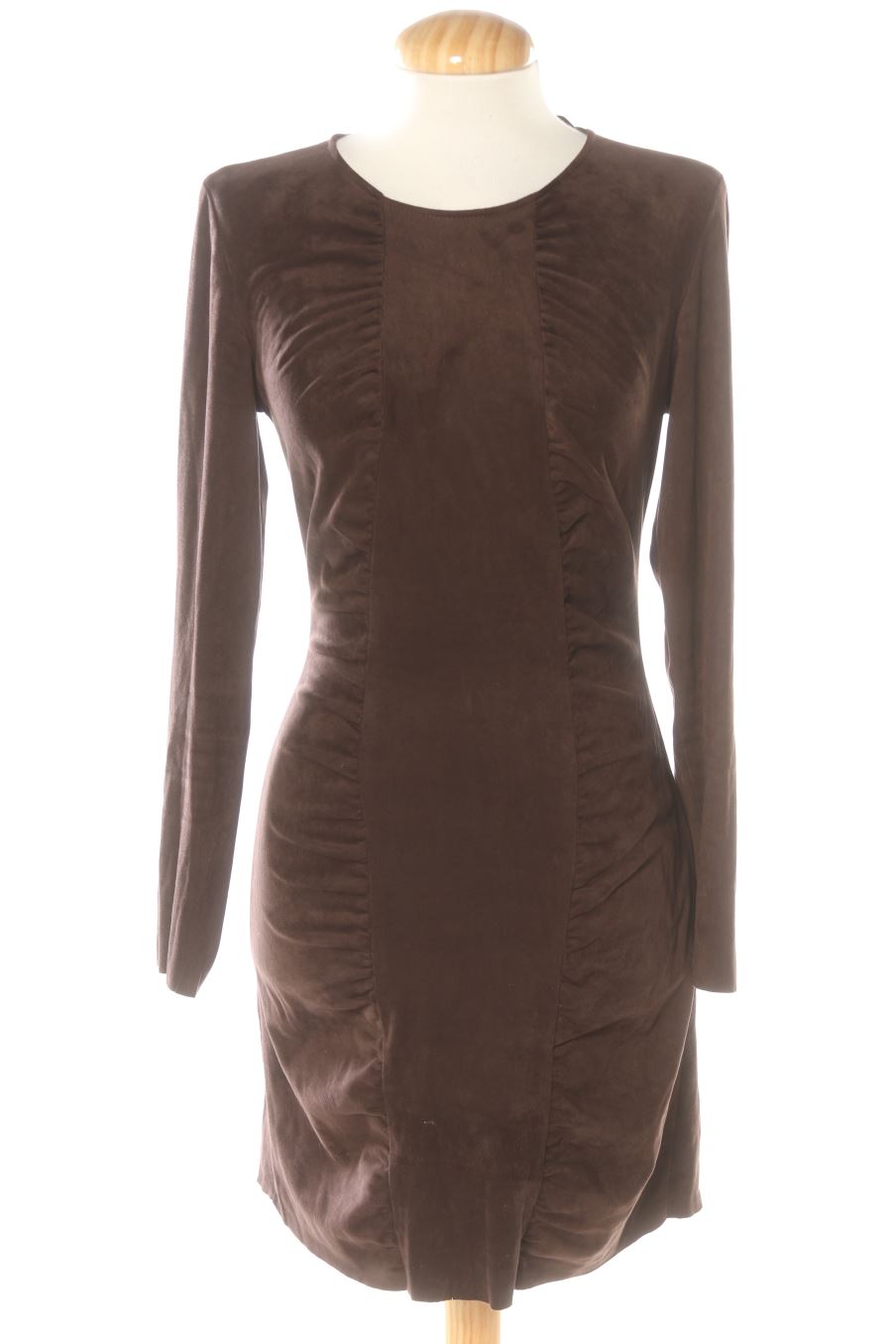Robe casual Zara de la taille S, de couleur marron de velours