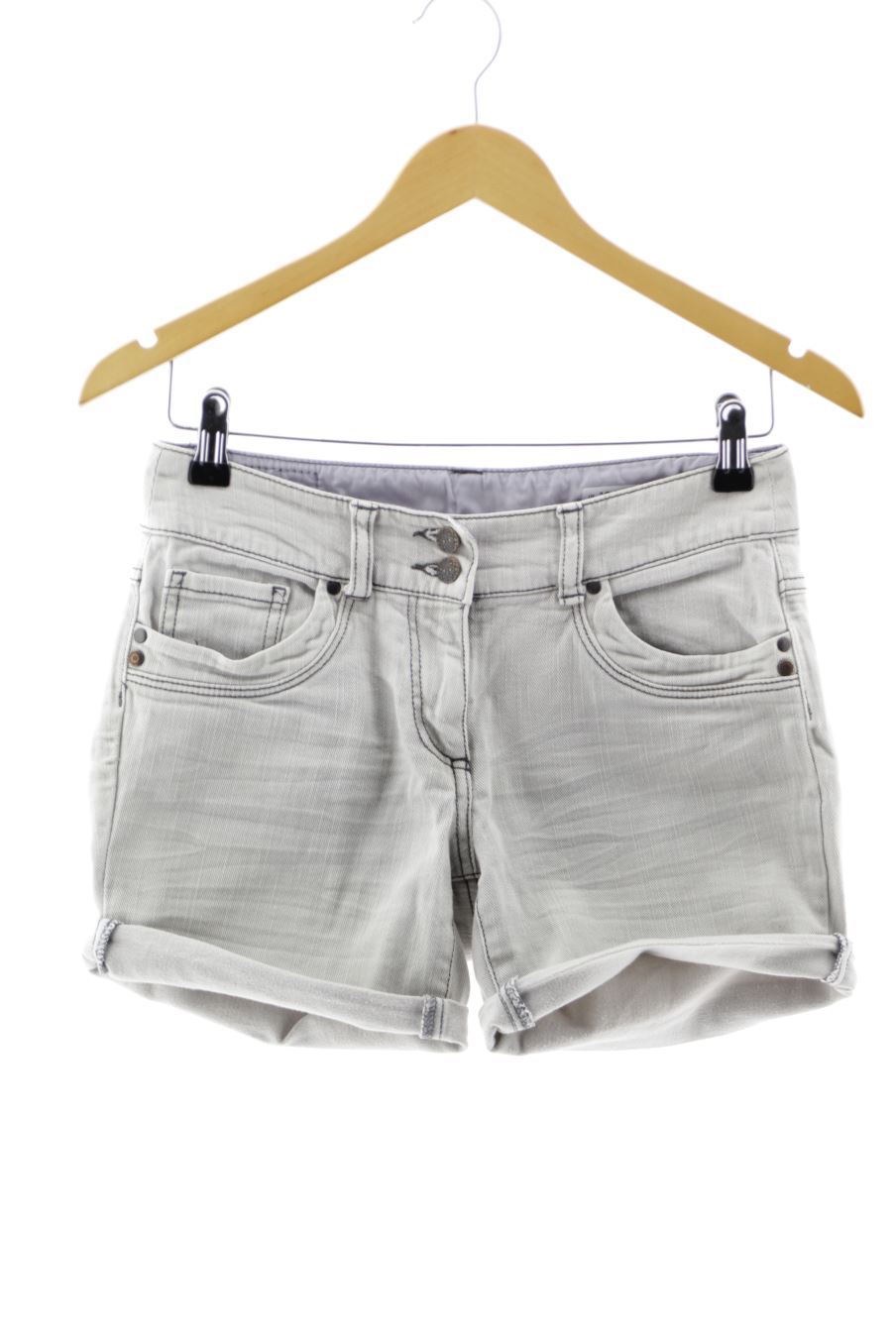 Shorts Camaieu de la taille 36, de couleur gris de denim