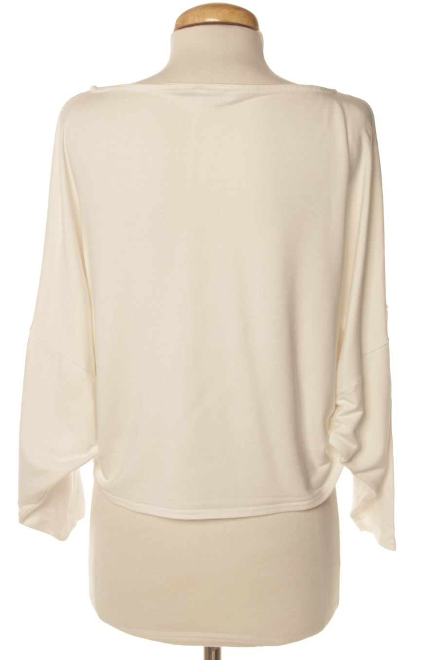 Camiseta manga larga de Zara de la talla M, de color blanco
