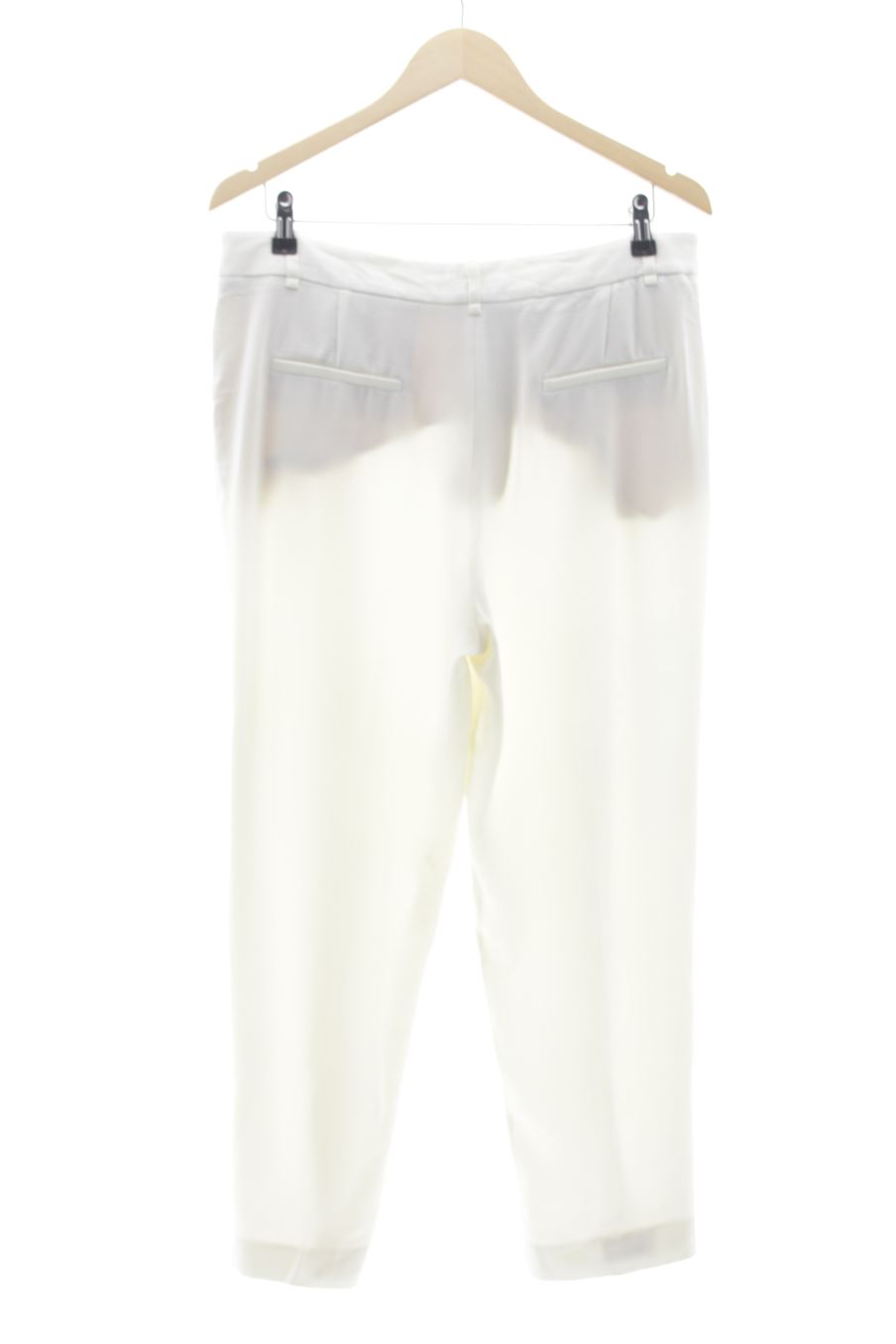 Pantalon Zara de la taille L, de couleur blanc
