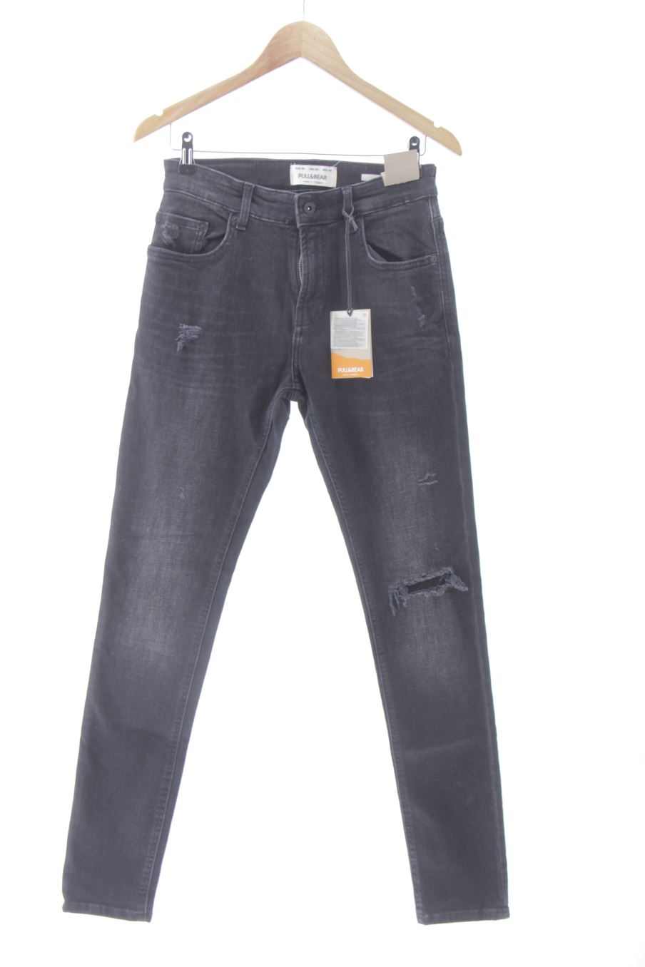 Jeans Pull & Bear de la taille 38, de couleur noir de denim