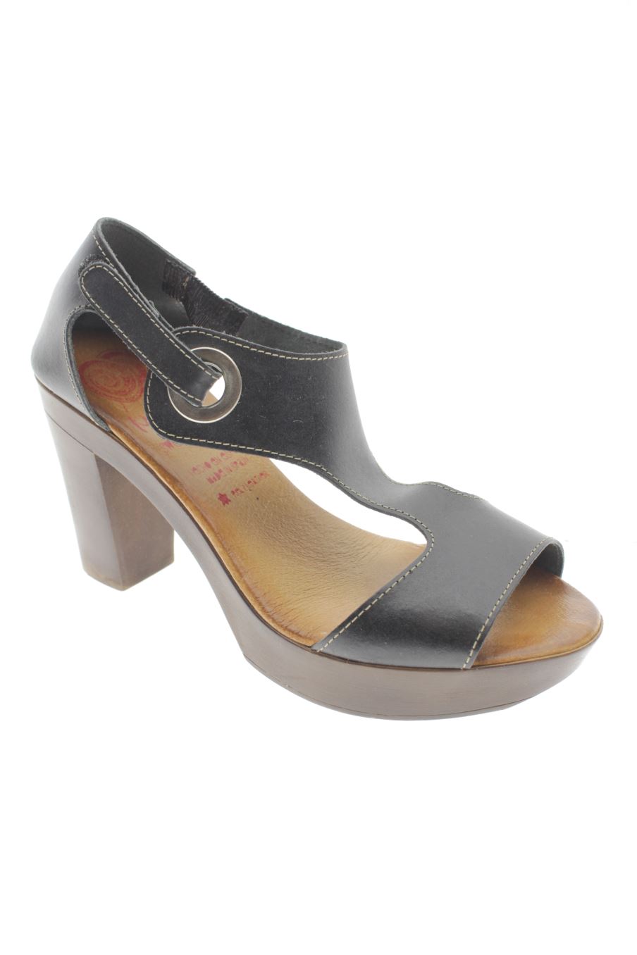 Sandalias tacon de Marila de la talla 37, de color negro de