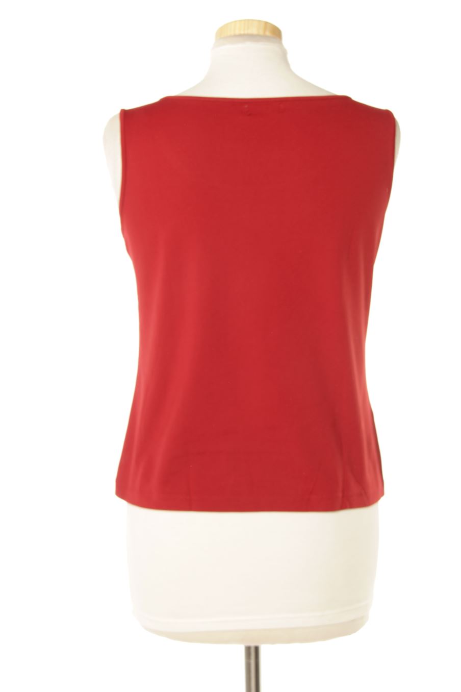 Camiseta sin mangas de Zara de la talla L, de color rojo