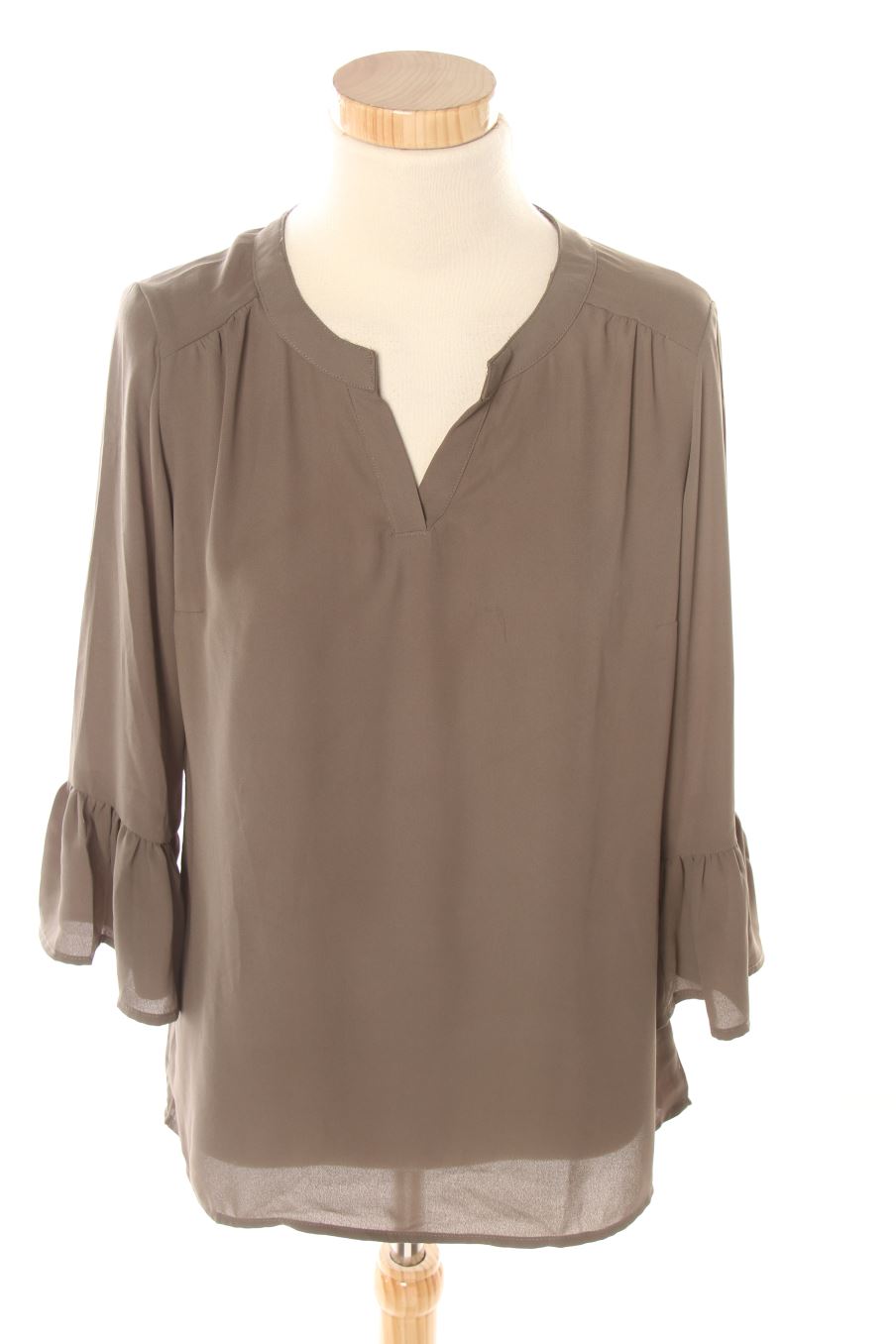 Blouse à manches longues Amisu de la taille XS, de couleur marron
