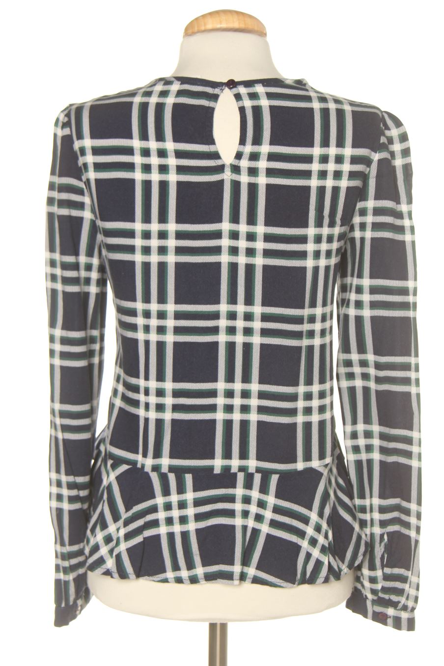 Blusa de manga larga de Mango de la talla XS, de color cuadros