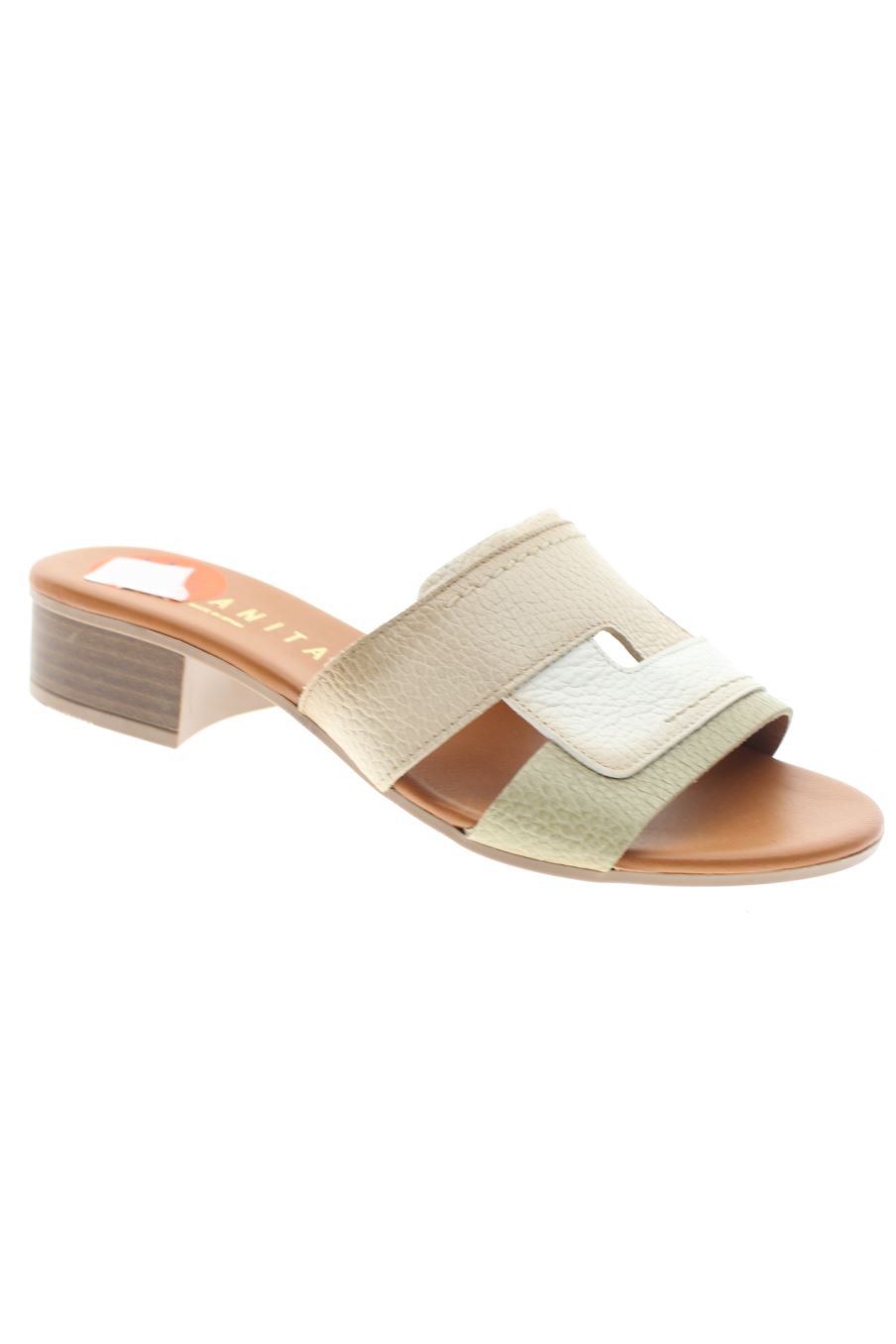 Sandalias tacon de Hispanitas de la talla 36, de color beige de