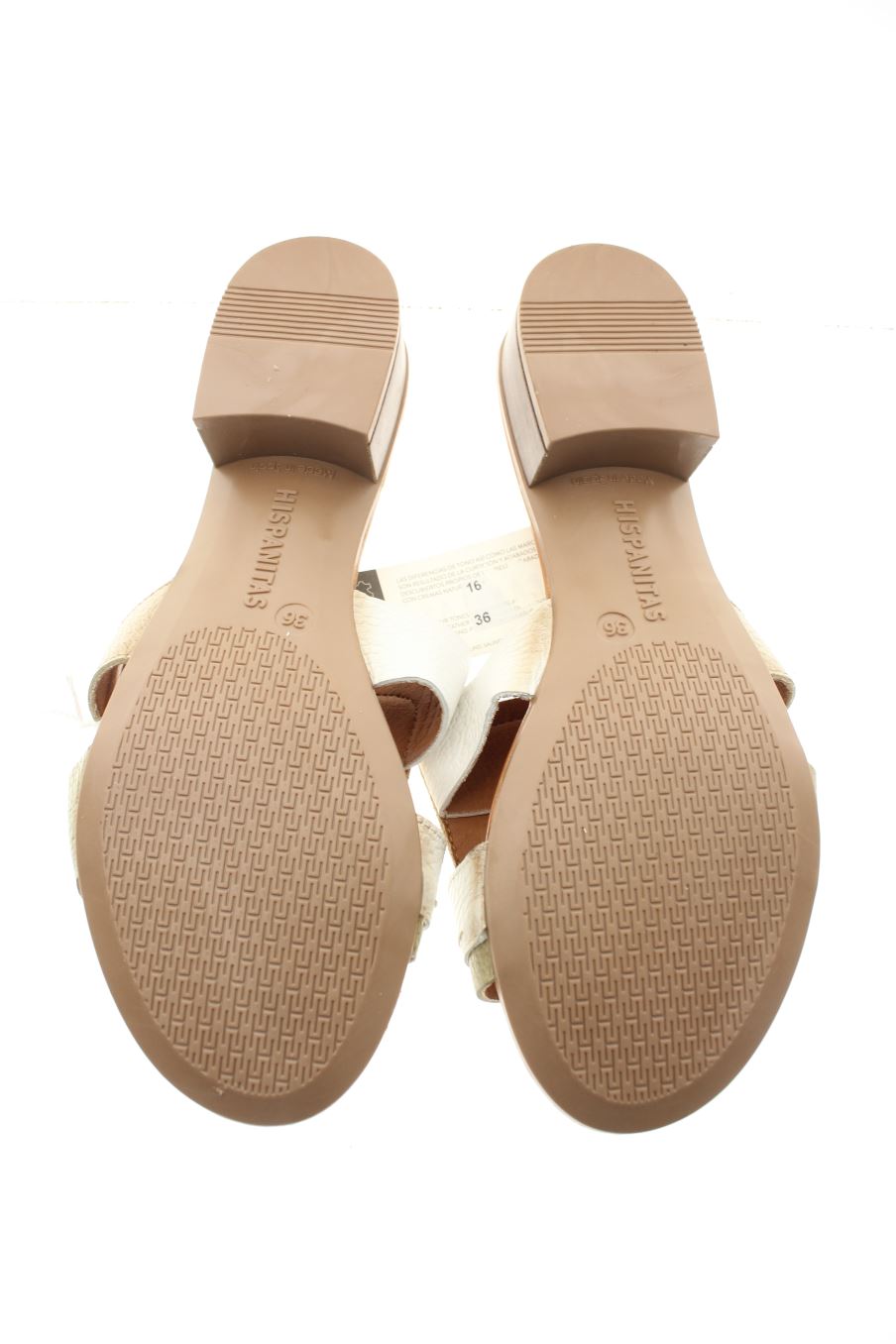 Sandalias tacon de Hispanitas de la talla 36, de color beige de