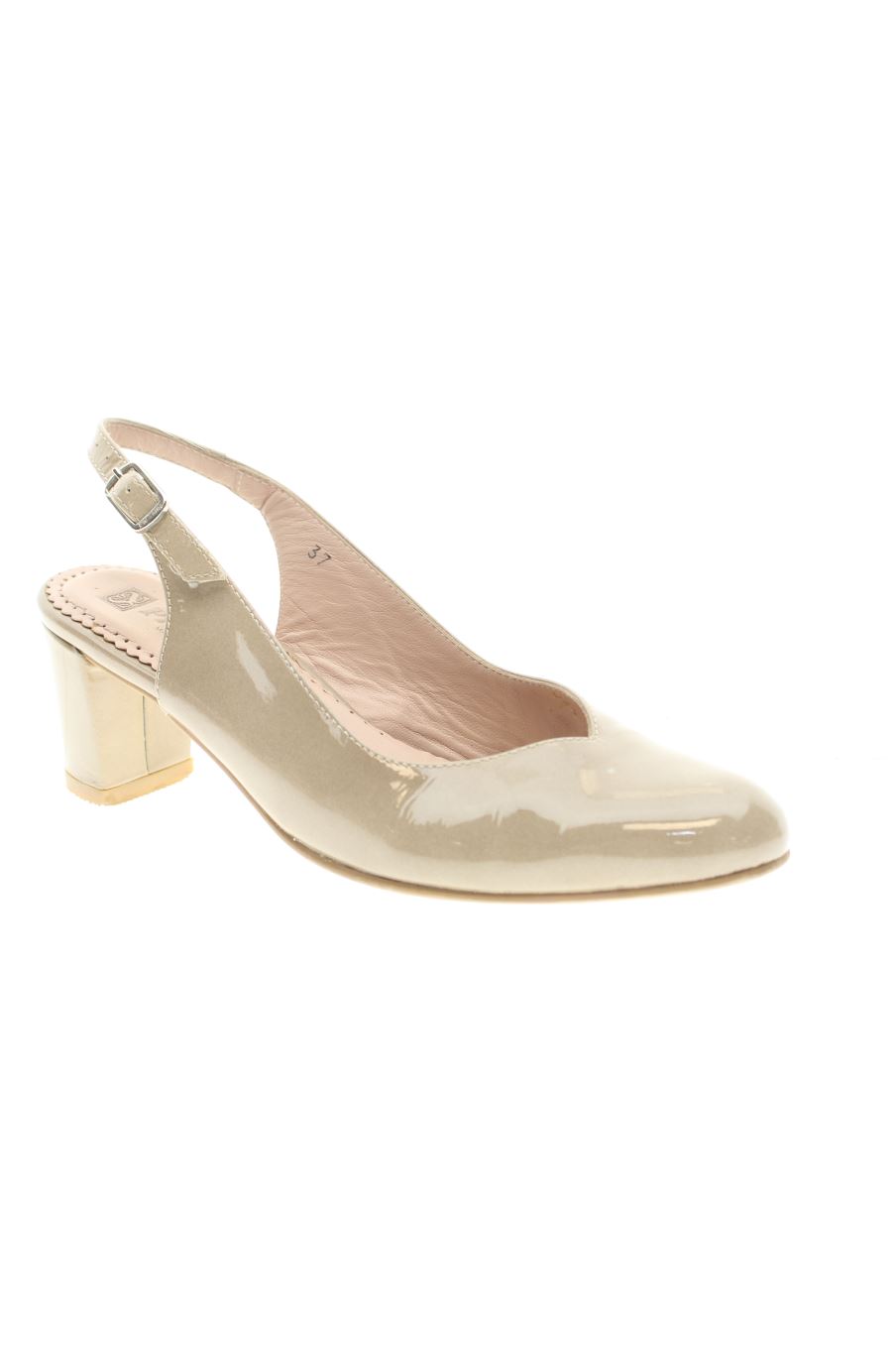 Sandalias tacon de PIESANTO de la talla 37, de color marrón de