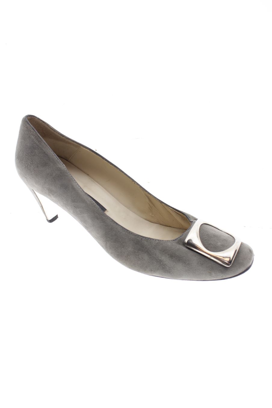 Zapatos de tacon de Zara de la talla 39, de color gris de