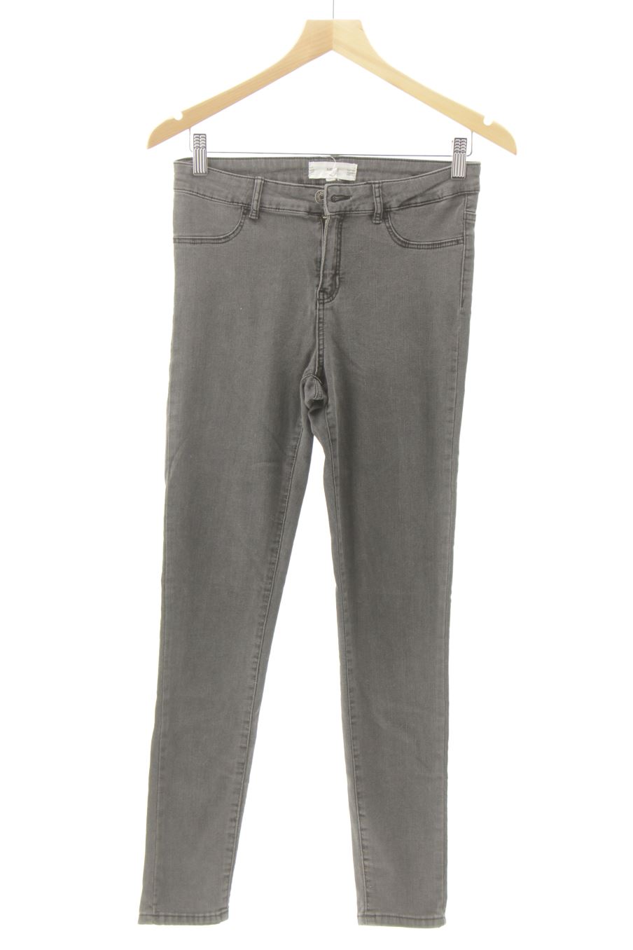 Vaquero de Mango de la talla 38, de color gris de ropa vaquera