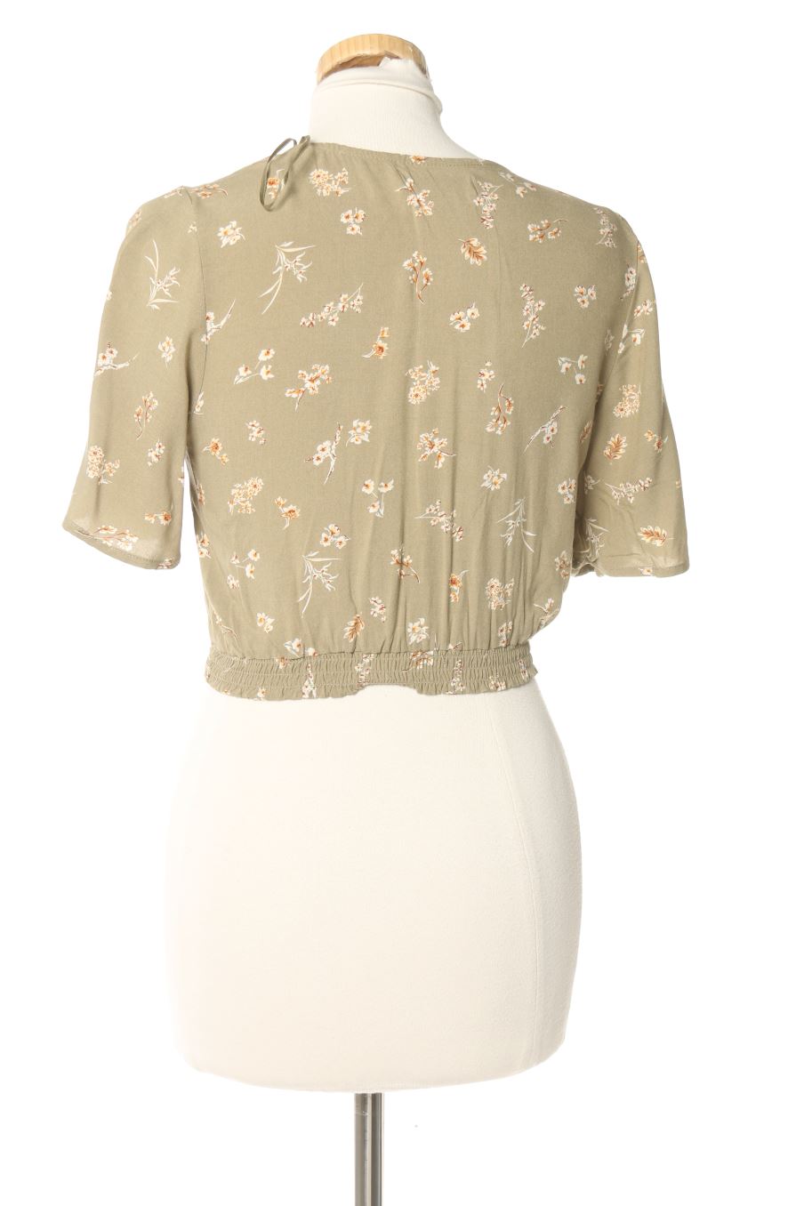 Blouse à manches courtes Pull & Bear de la taille S, de couleur vert