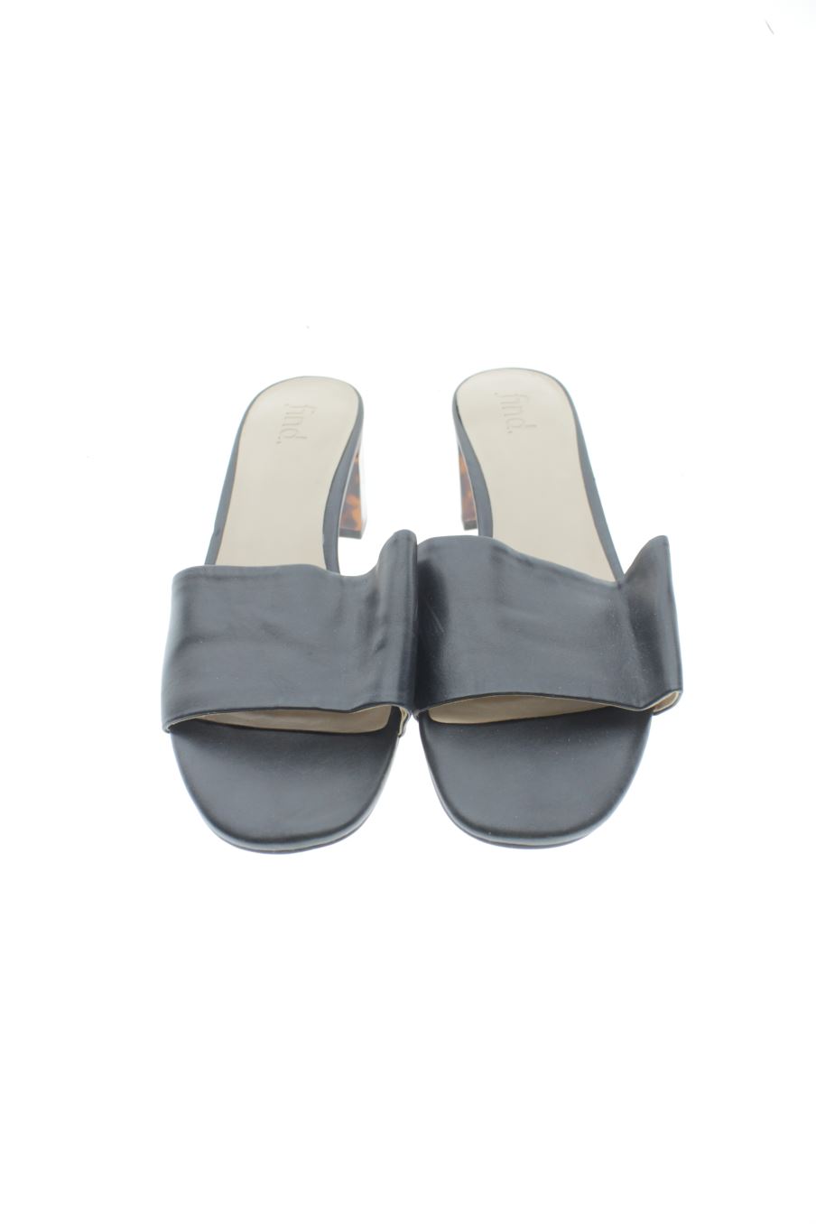 Sandalias tacon de Find de la talla 39, de color negro de