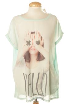 Blouse à manches courtes L Stradivarius