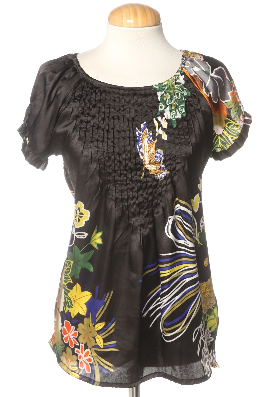 Blusa de manga corta de Desigual de la talla M, de color flores