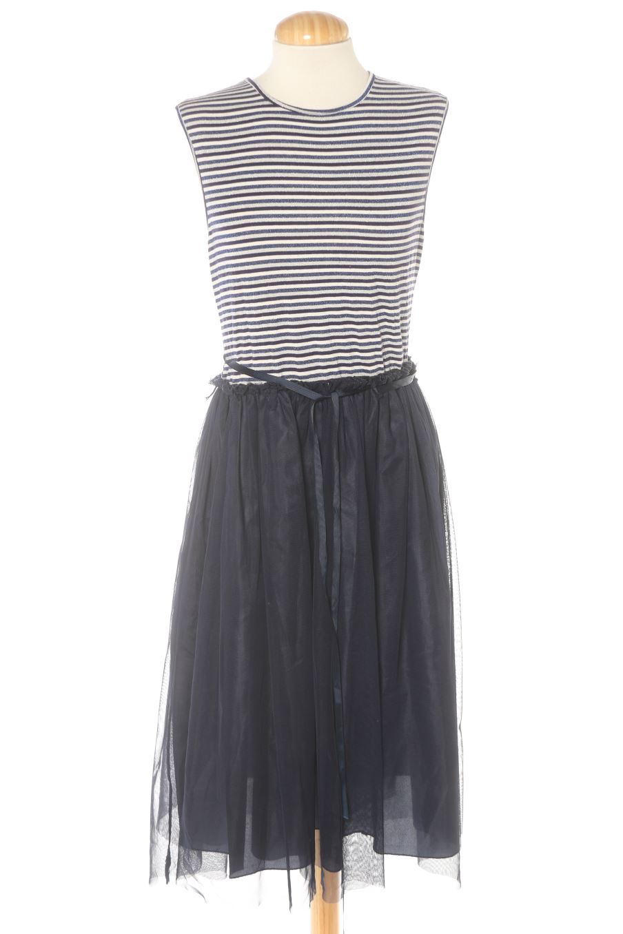 Aufwändiges Kleid von SCAPA Größe L, Farbe Marineblau, für