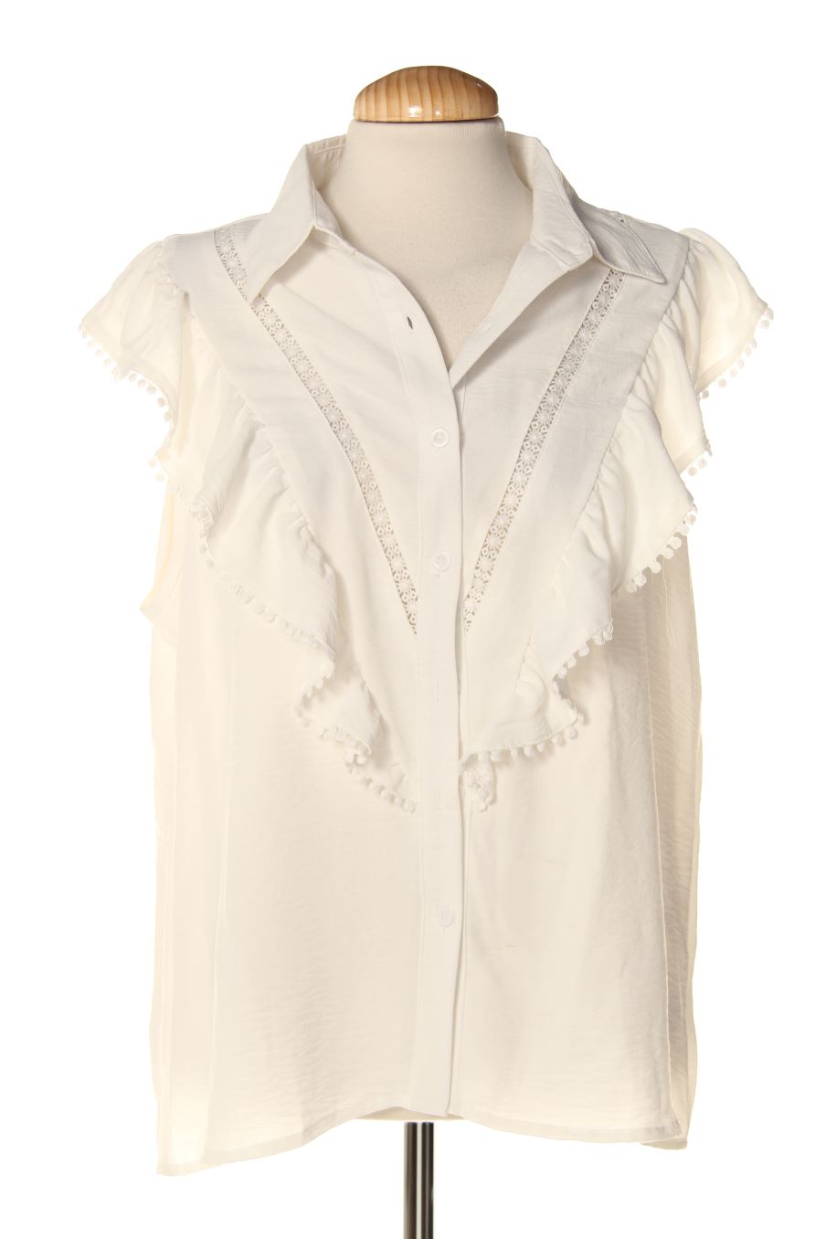 Camisa sin mangas de MIA-ME de la talla XL, de color blanco