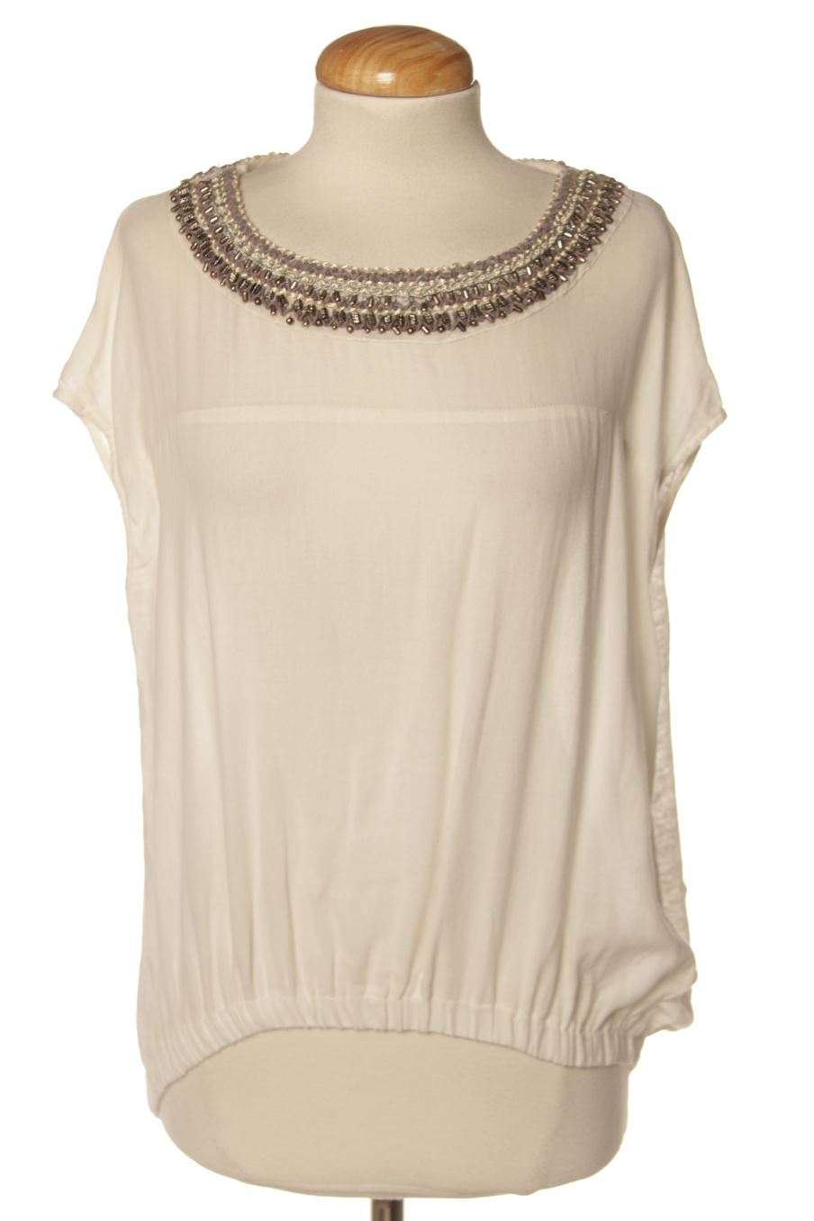 Kurzärmelige Bluse von Zara Größe XS, Farbe Weiss, für