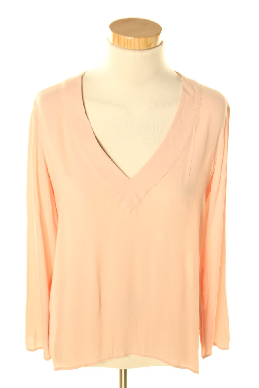 Blouse à manches longues Zara de la taille S, de couleur rose