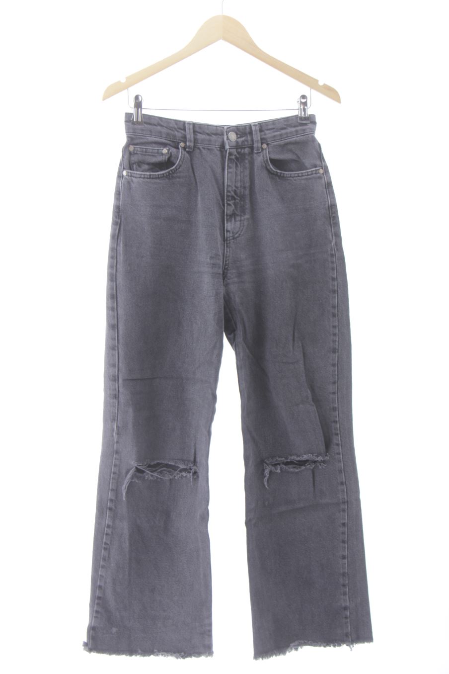 Vaquero de Stradivarius de la talla 36, de color negro de ropa vaquera