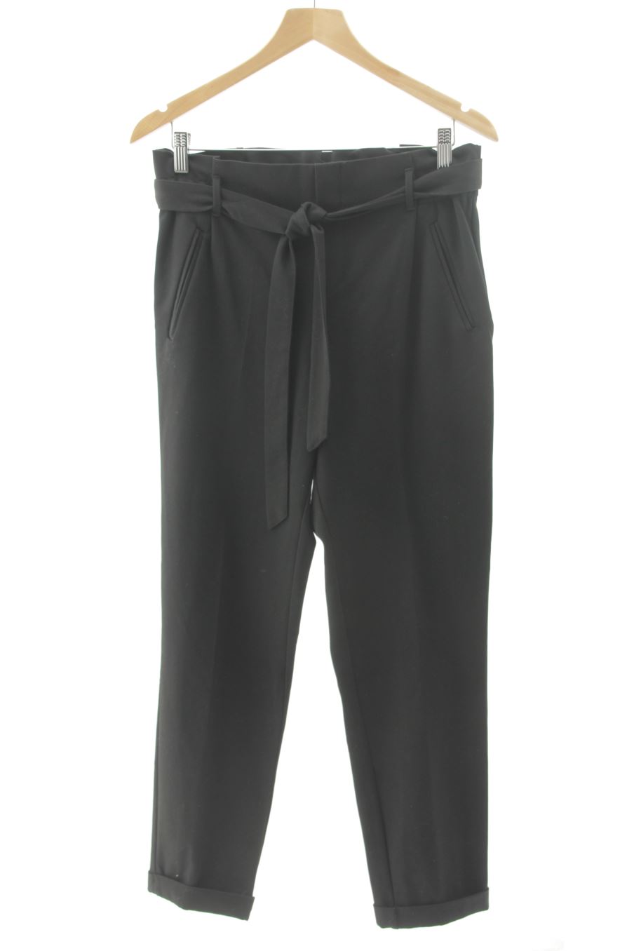 Pantaloni casual de Zara de la talla S, de color nero