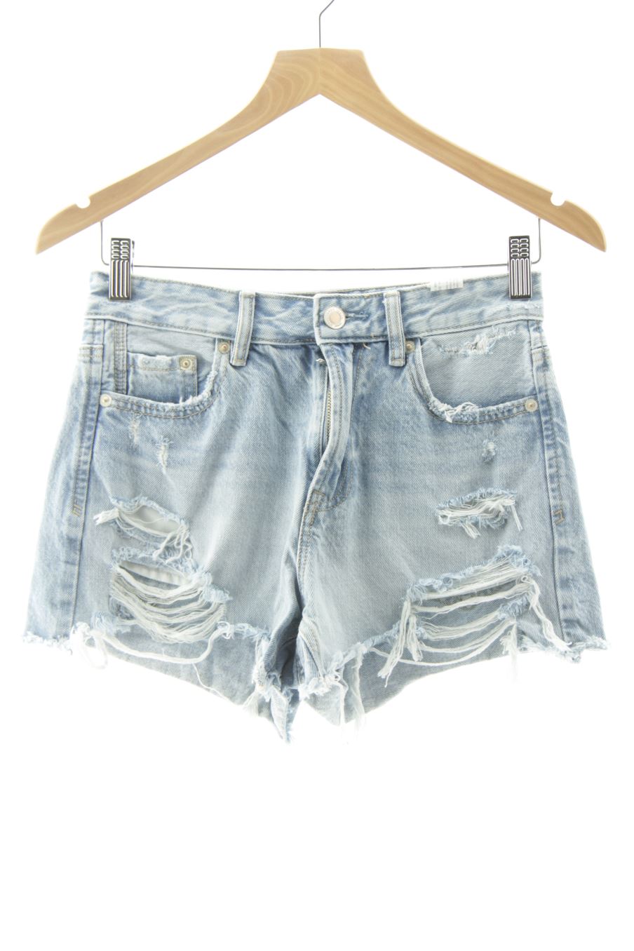 Shorts Stradivarius de la taille 34, de couleur bleu