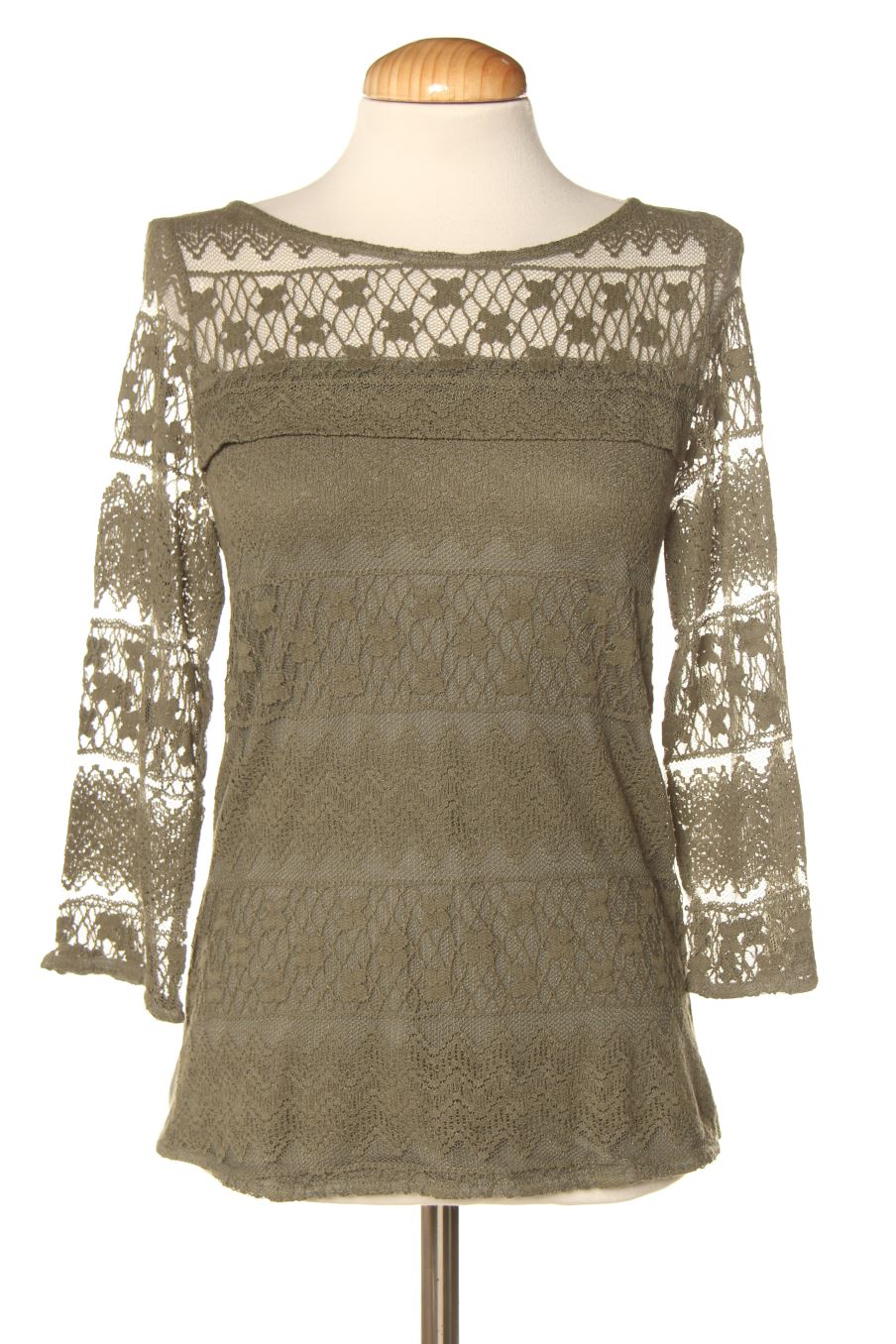 Langärmelige Bluse von Benetton Größe S, Farbe Grün, für