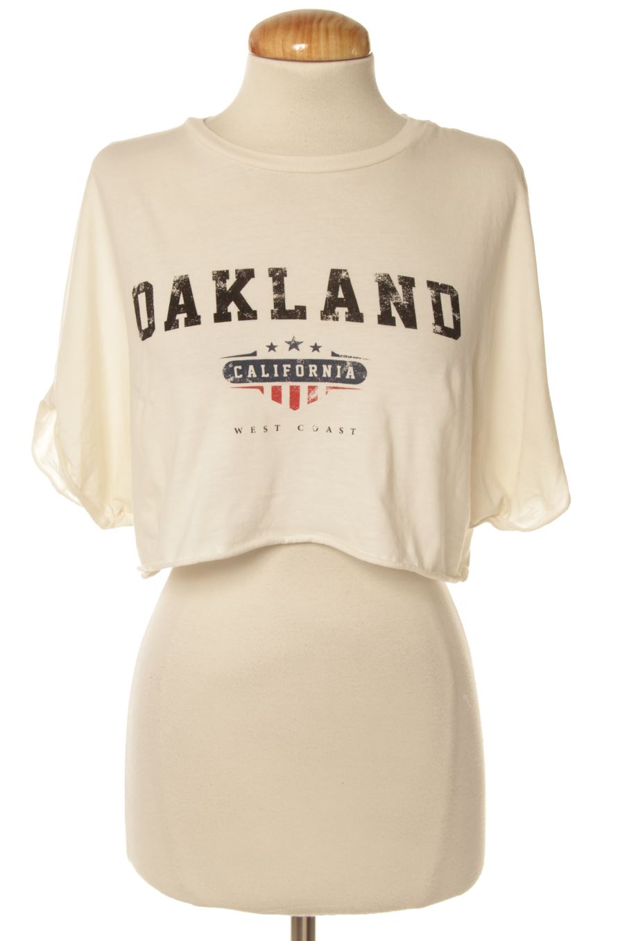 Top de Bershka de la talla S, de color blanco