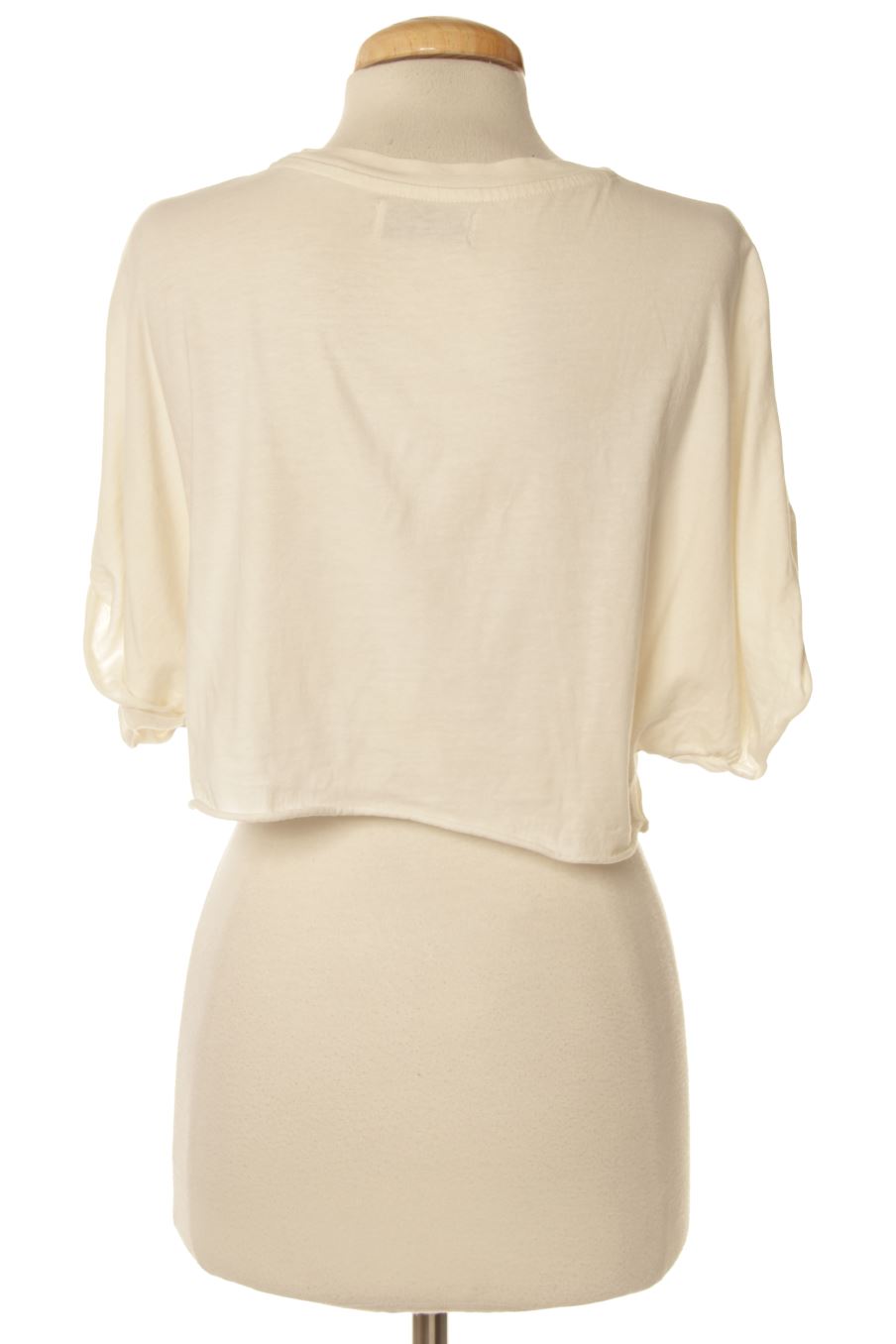 Top de Bershka de la talla S, de color blanco