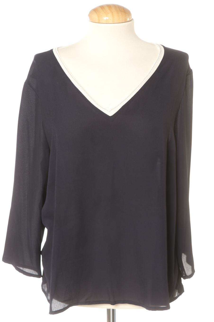 Blouse à manches longues Trucco de la taille M, de couleur bleu marine