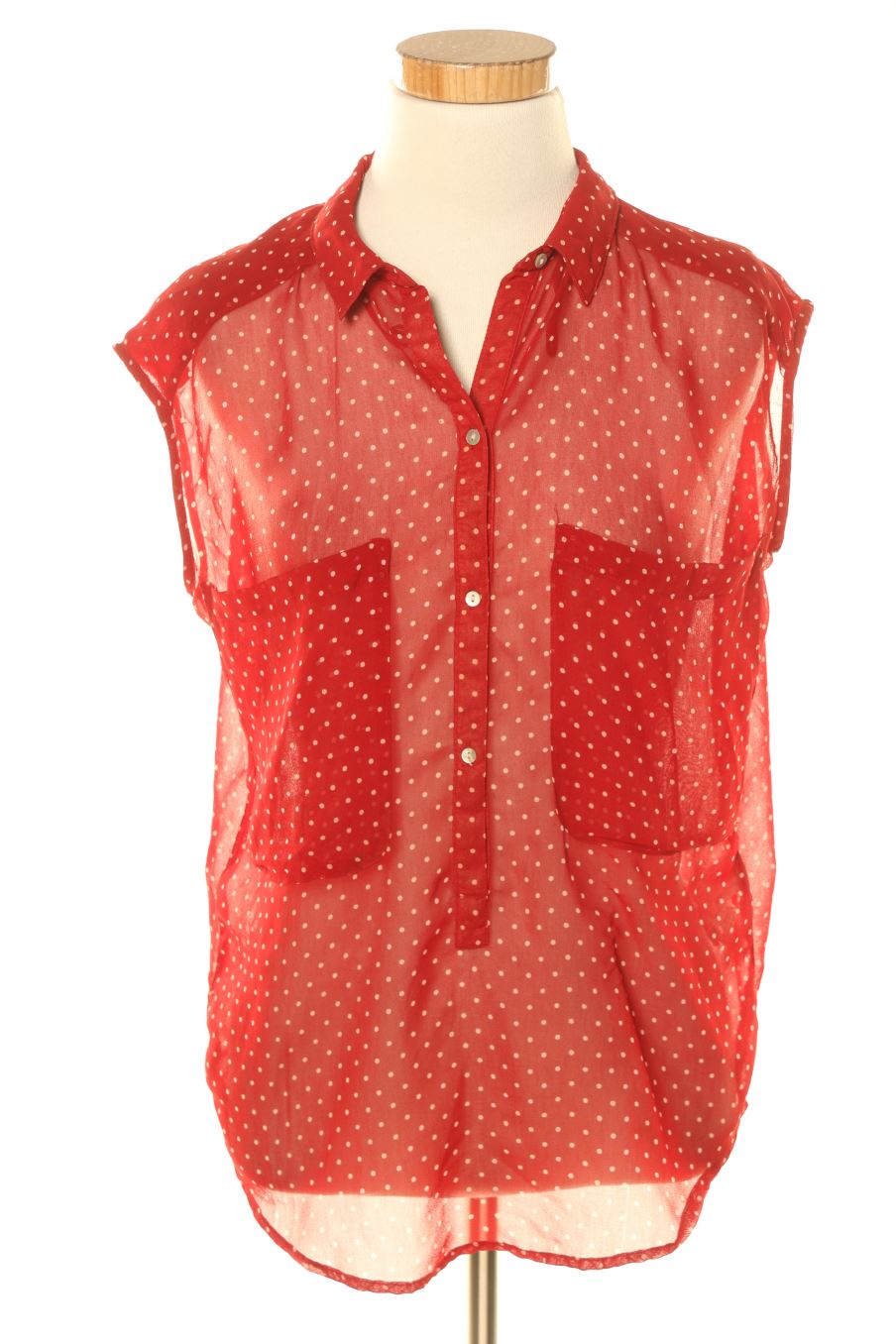 Camisa sin mangas de Trafaluc de la talla XS, de color rojo