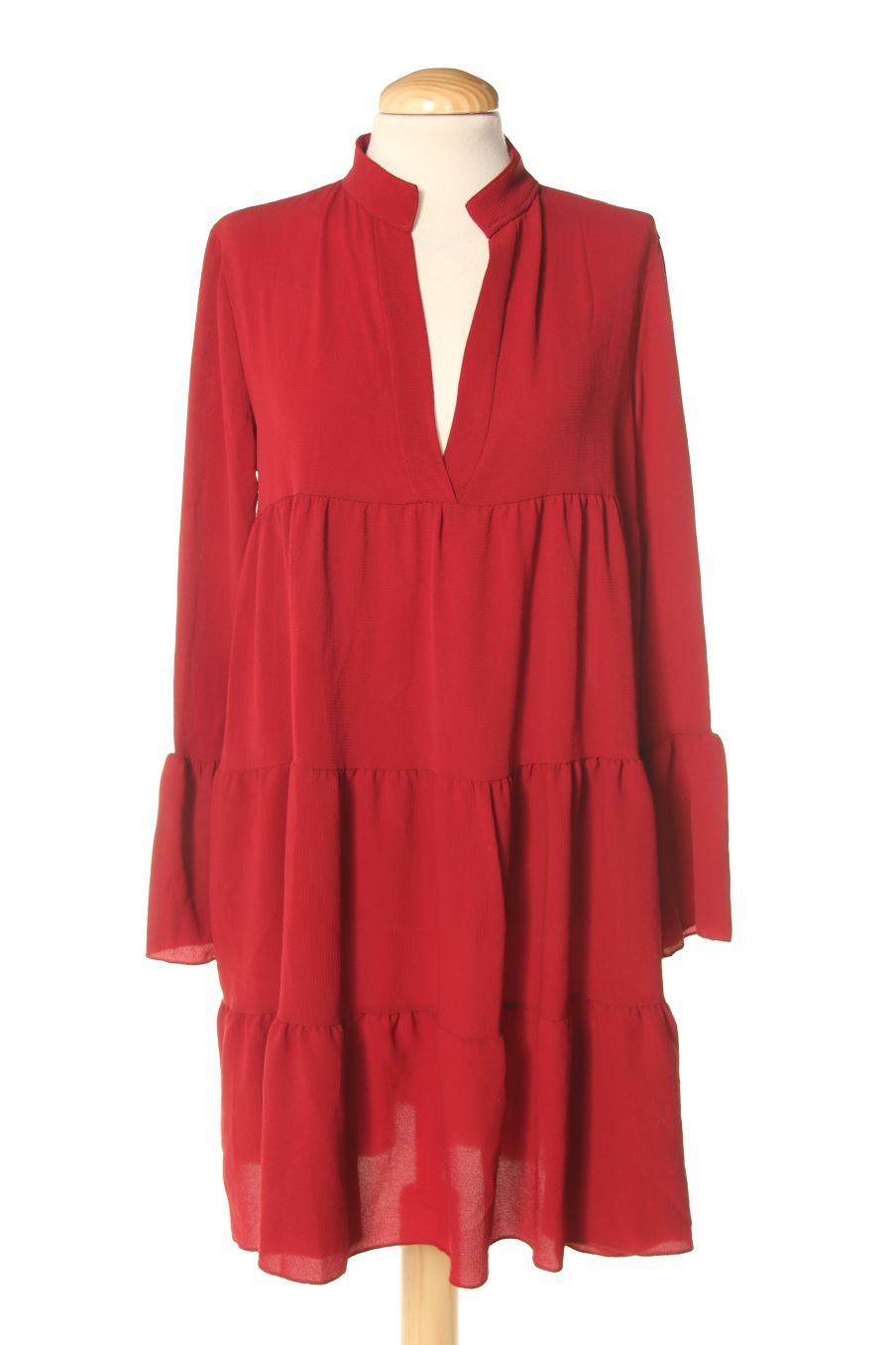 Robe casual Boohoo de la taille 38, de couleur rouge
