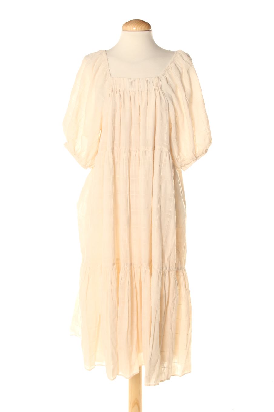 Vestido casual de Mango de la talla S, de color beige