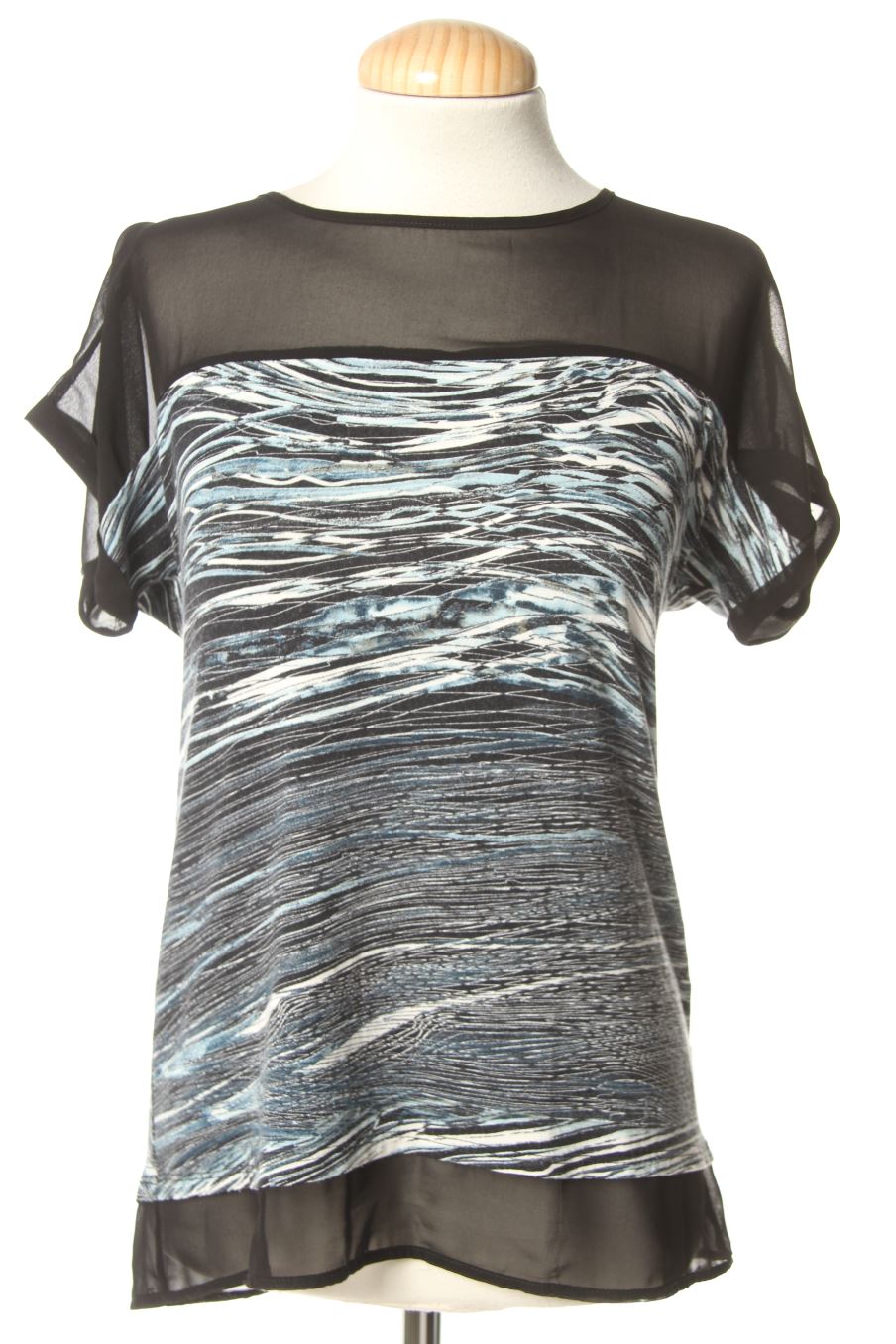 Kurzärmelige Bluse von Camaieu Größe S, Farbe Aufdruck, für