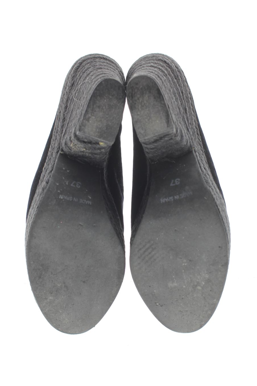 Sandalias tacon de Castañer de la talla 37, de color negro de