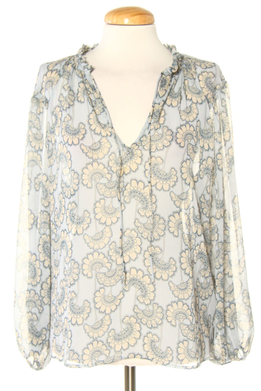 Langärmelige Bluse von SLOWLOVE Größe S, Farbe Blau, für