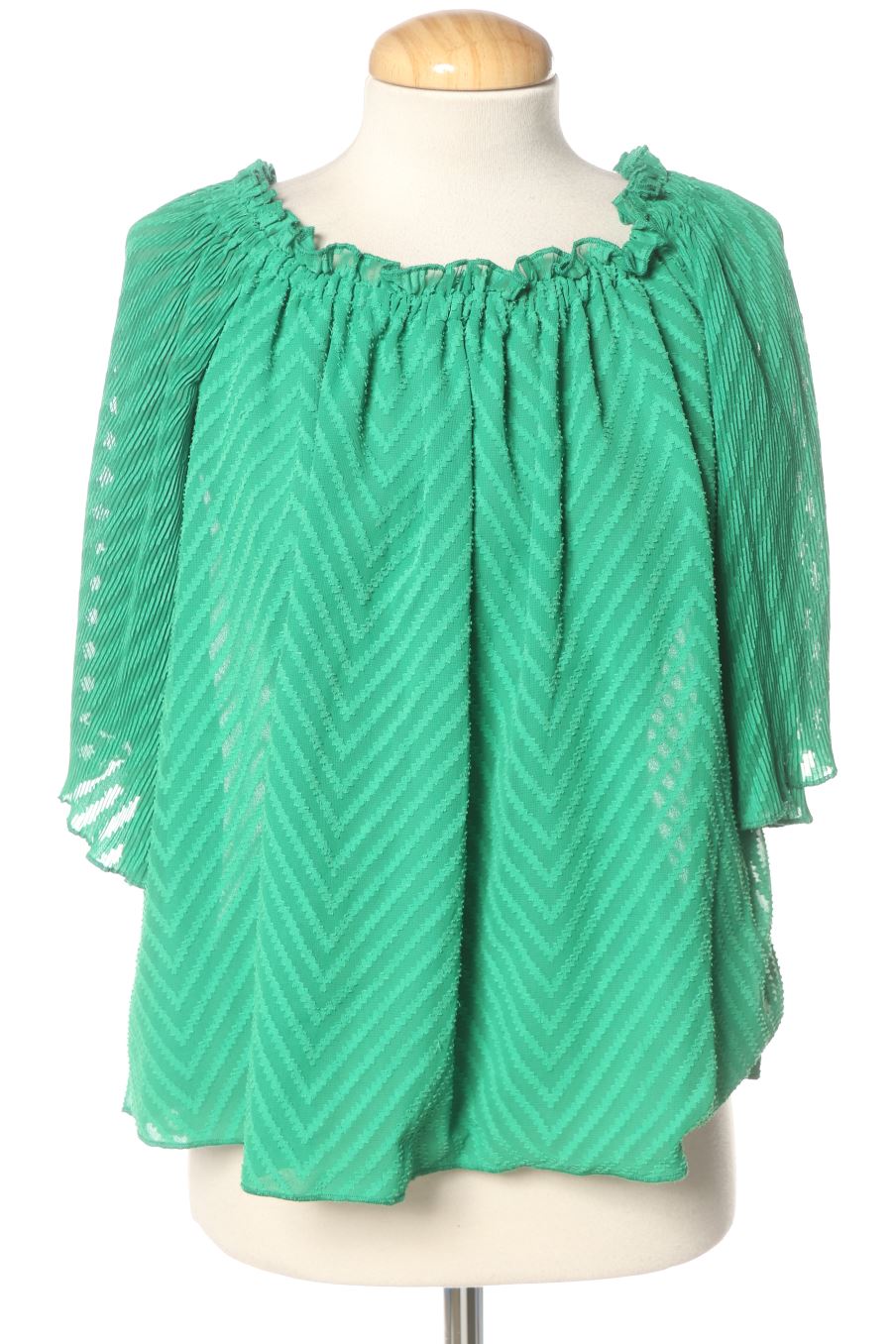 Blusa de manga corta de Naf Naf de la talla 36, de color verde