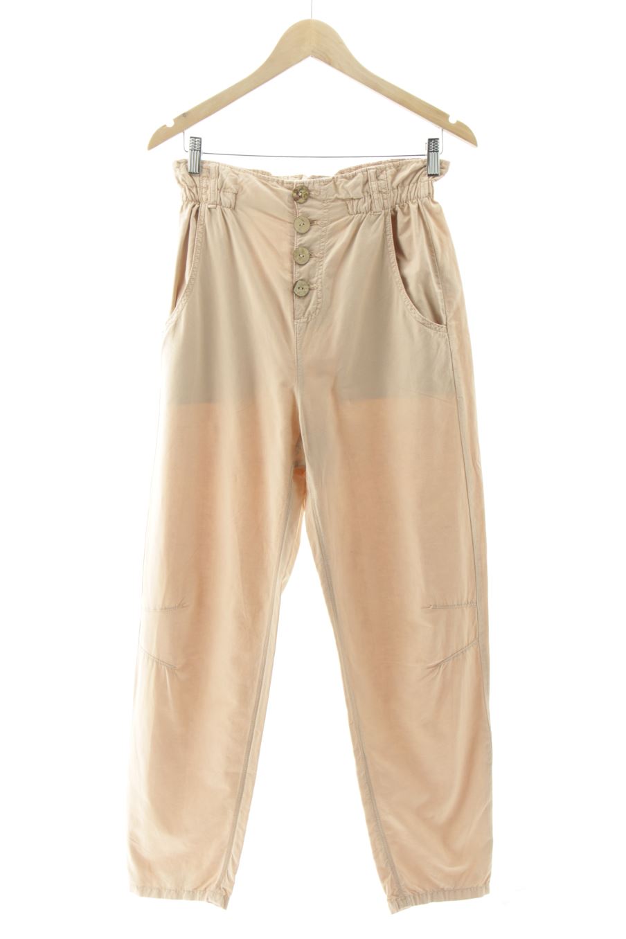 Pantalón Casual de Zara de la talla 34, de color rosa de ropa vaquera
