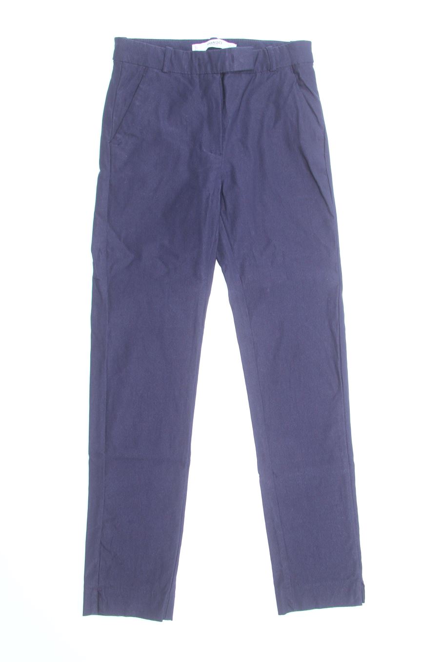 Pantalon Mango de la taille 34, de couleur bleu marine
