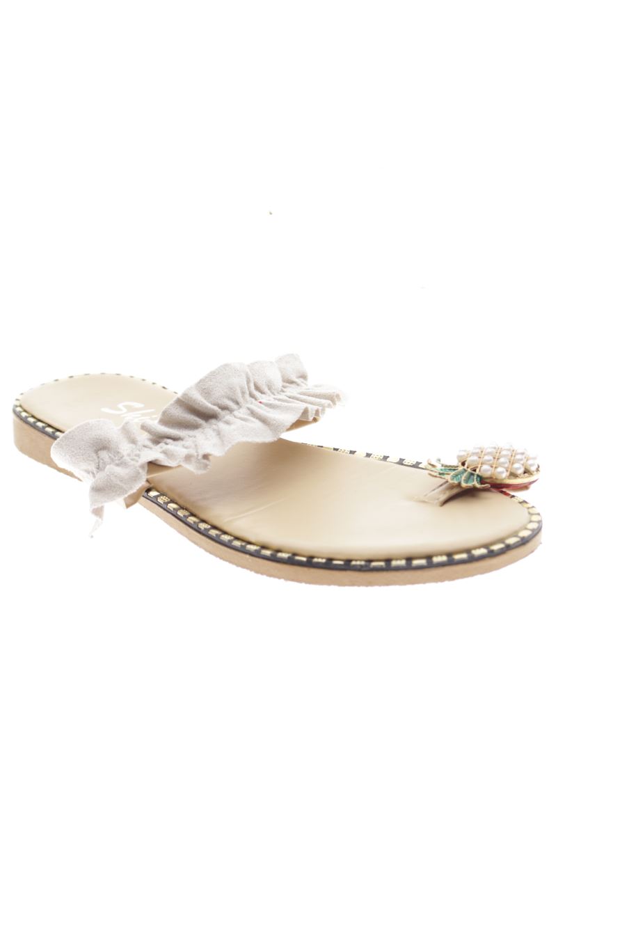 Sandalias planas de SHISHANG Fang de la talla 37, de color beige de