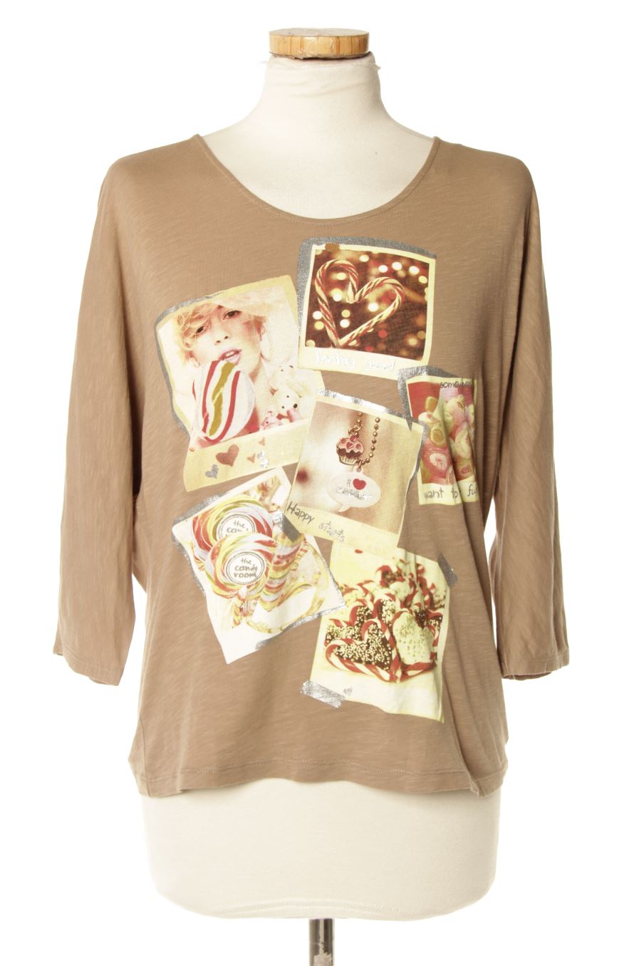 T-shirt à manches longues Cache cache de la taille 38, de couleur beige