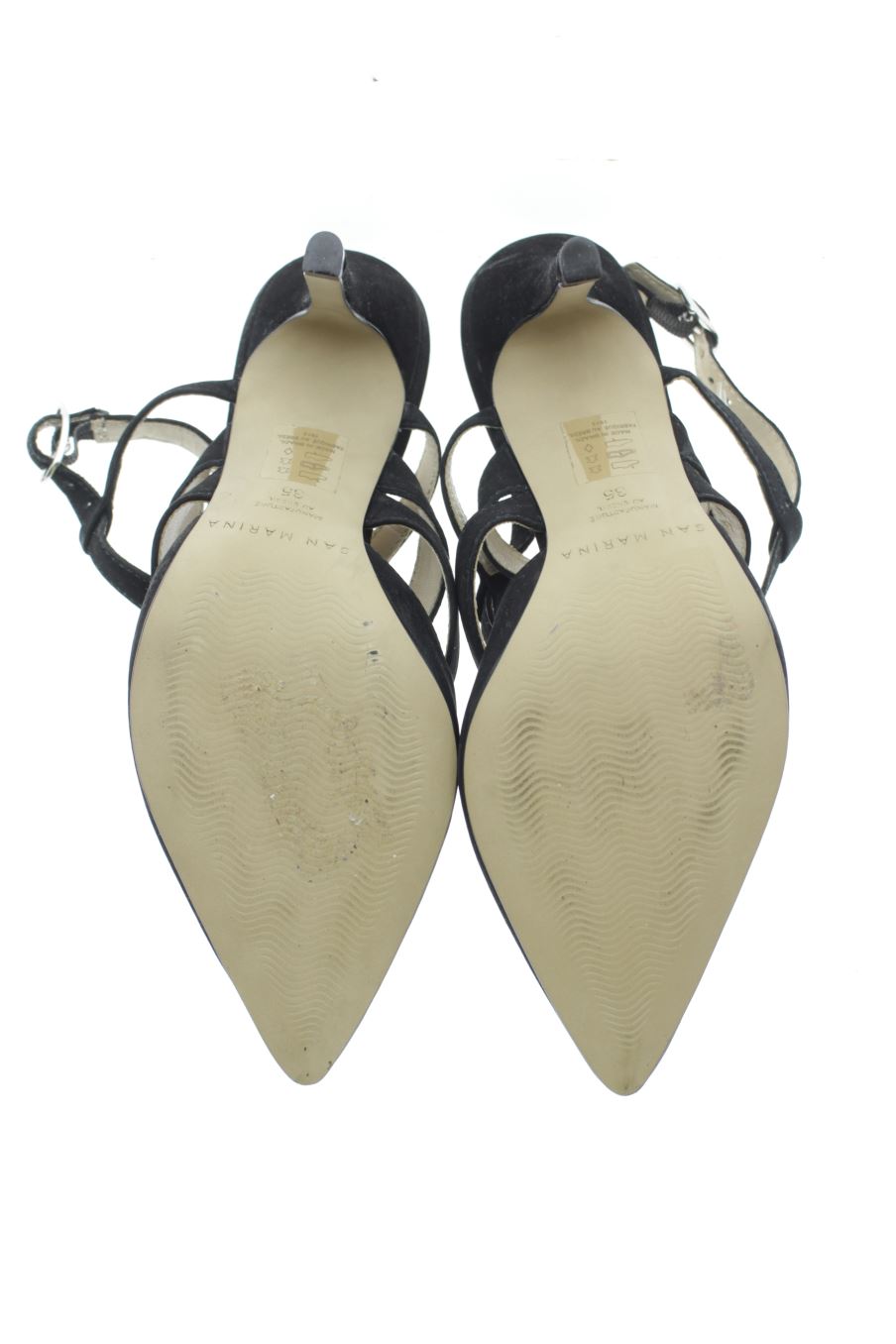 Sandalias tacon de San Marina de la talla 35, de color negro de