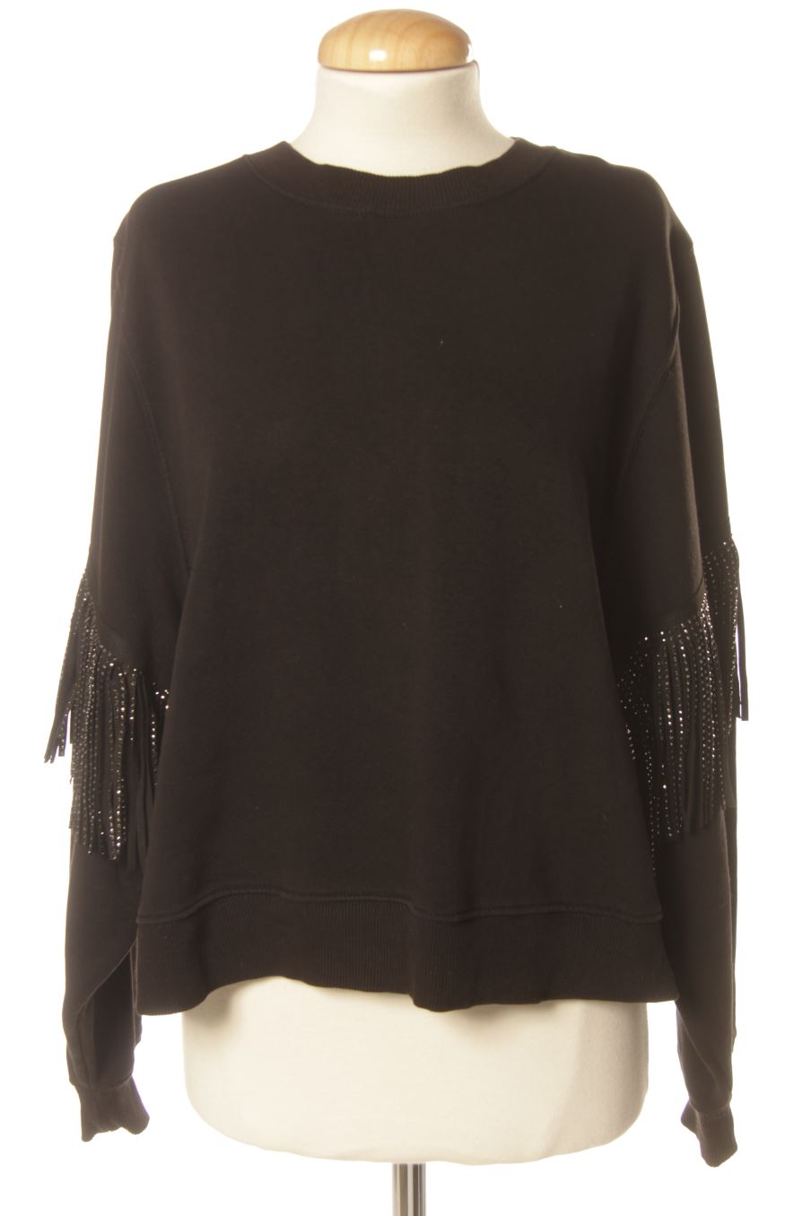 Felpa de Zara de la talla M, de color nero