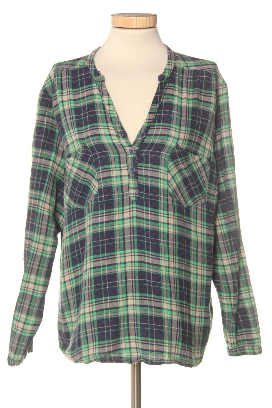 Blouse à manches longues OCTOBER de la taille XL, de couleur carreaux
