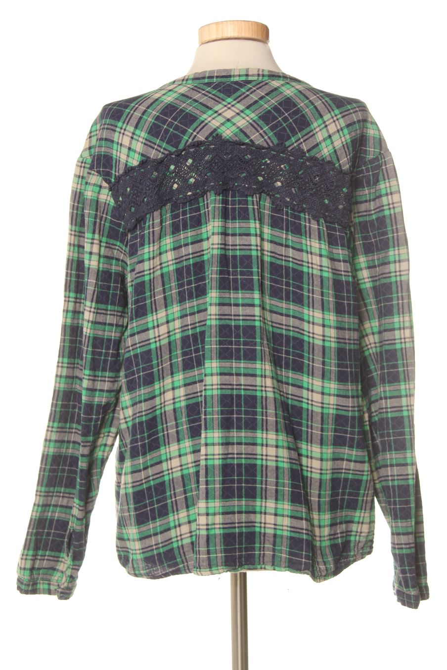 Blouse à manches longues OCTOBER de la taille XL, de couleur carreaux