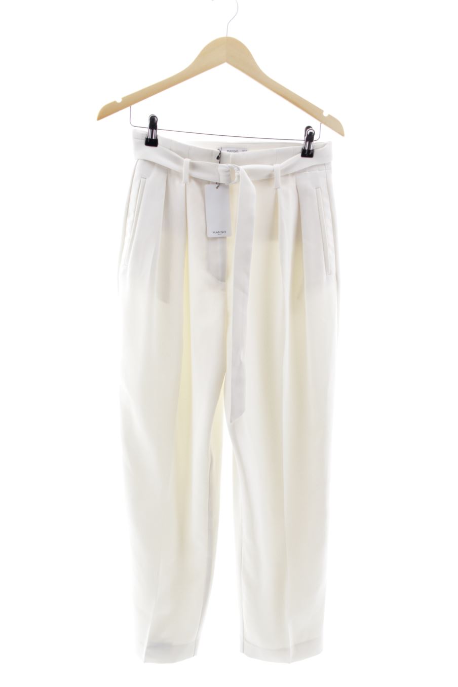 Pantalones de Mango de la talla 38, de color blanco
