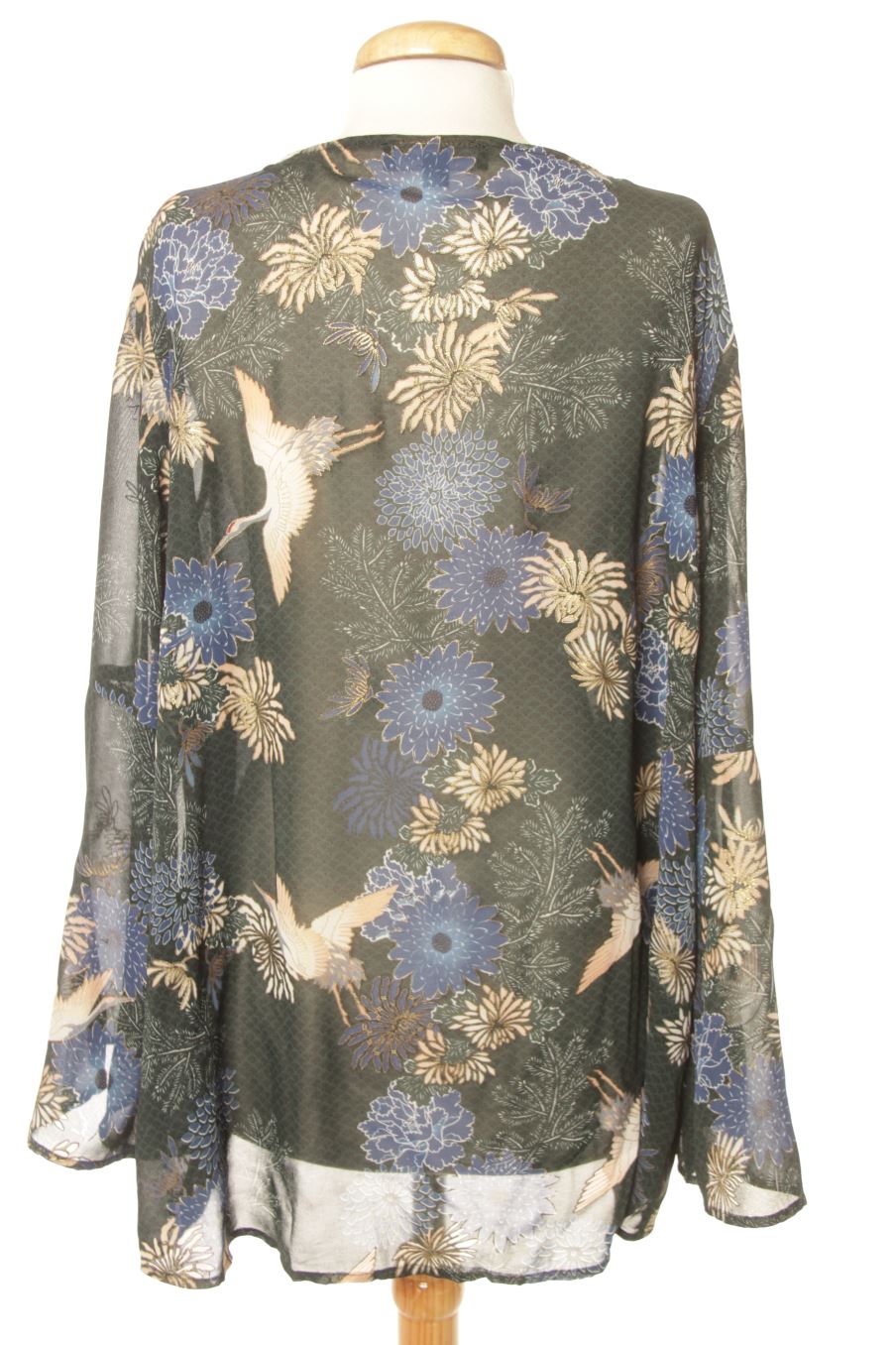 Blouse à manches longues Cortefiel de la taille XXL, de couleur fleurs