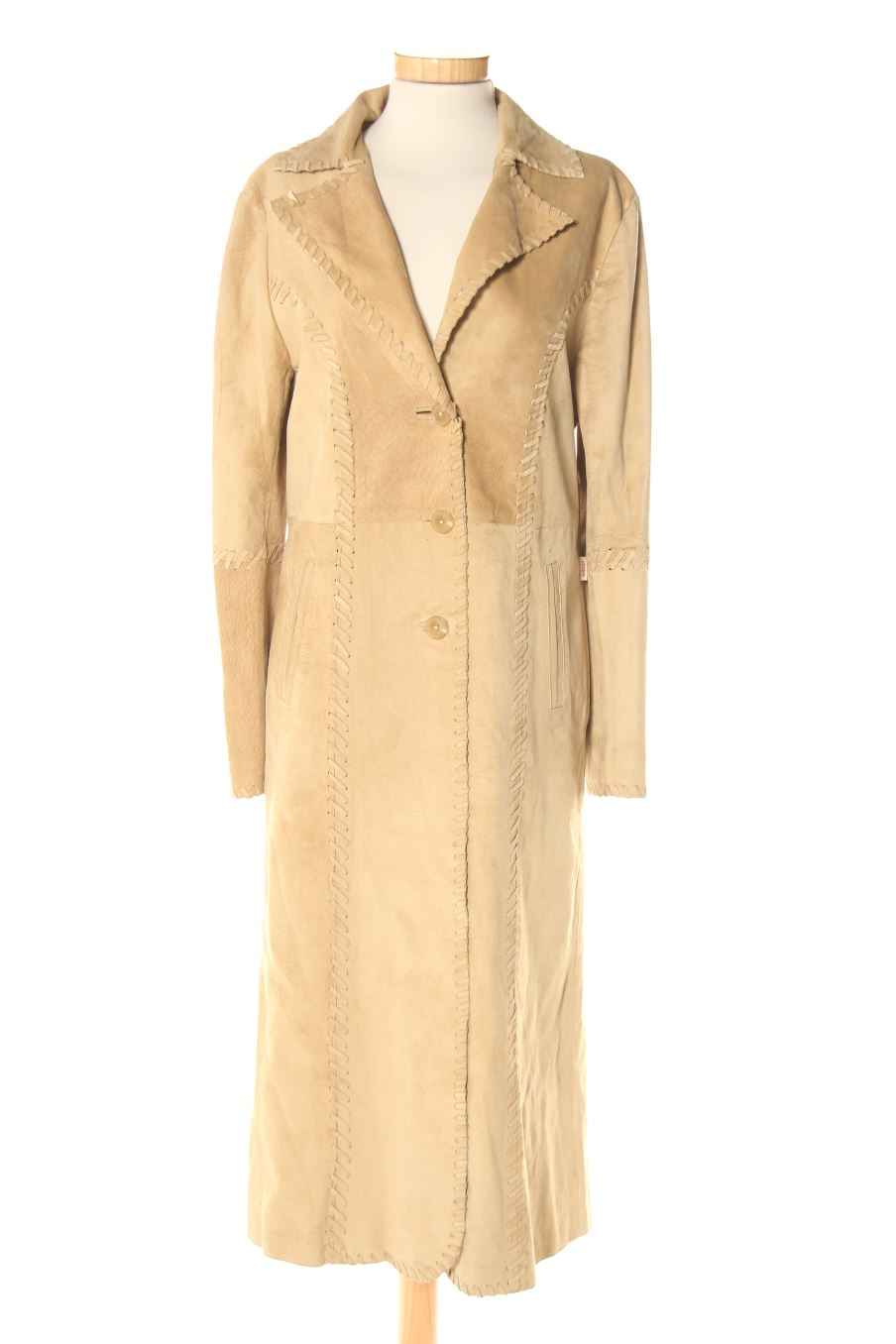 Manteau Guess de la taille M, de couleur beige de cuir et daim