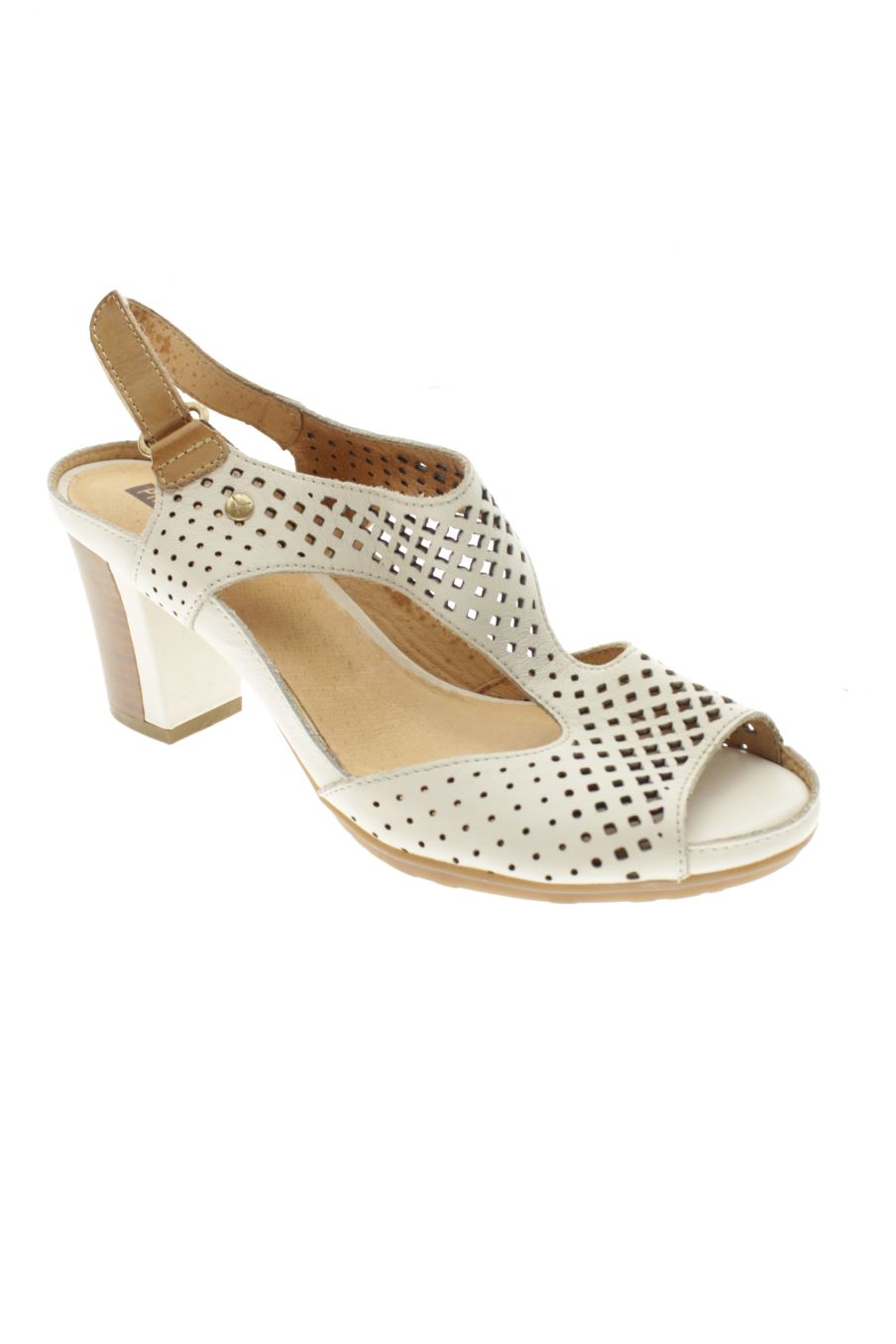 Sandalias tacon de Pikolinos de la talla 38, de color blanco de