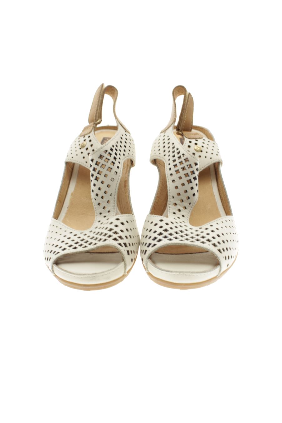 Sandalias tacon de Pikolinos de la talla 38, de color blanco de
